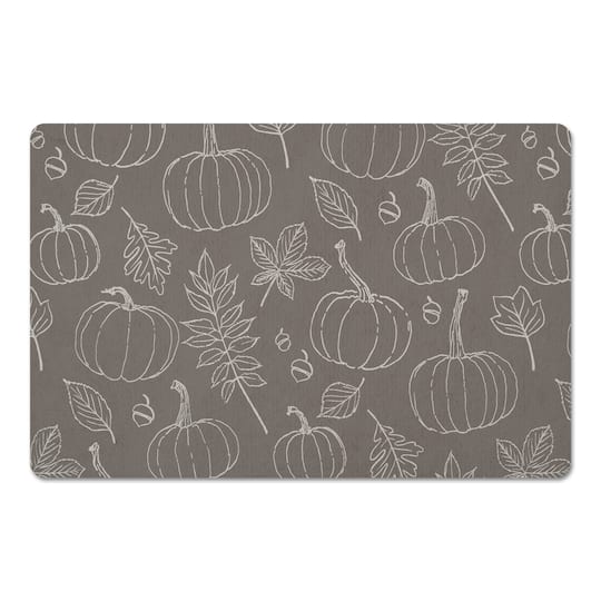 Gray Fall Pattern Floor Mat